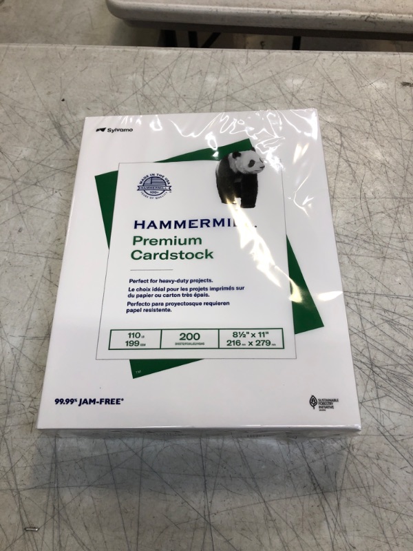 Photo 2 of Hammermill White Cardstock, 110 Lb, 8.5 x 11 Colored Cardstock, 1 Pack (200 Sheets) - Thick Card Stock, Made in the USA, 168380R 1 Pack | 200 Sheets White