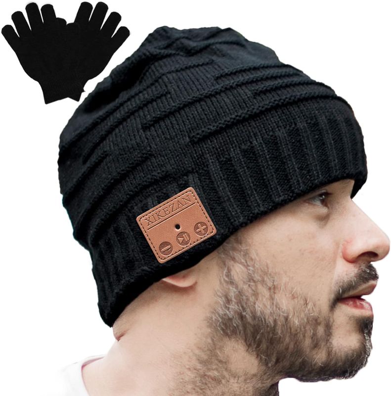 Photo 1 of Bluetooth Beanie,Unique Christmas Tech Gifts for Boyfriend Him Men Women Teen Boys Girls Teenage Stocking Stuffers Friend Black
