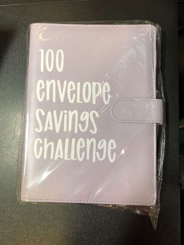 Photo 2 of Ridiss Envelope Savings Challenge Book, Money Saving Planner,100 Envelopes Money Saving Challenge Fun Way to Save $5,050,Budget Binder Planner Book (Purple)