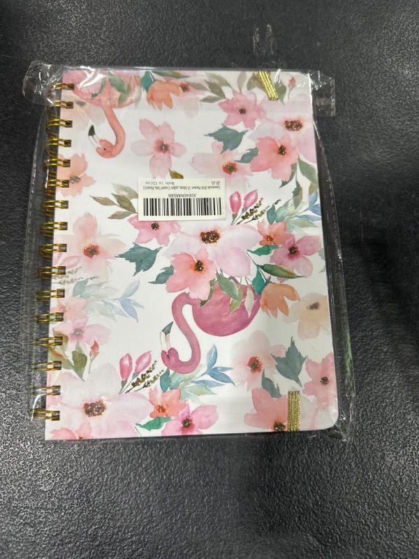 Photo 2 of Ymumuda 2024 Planner, 12-Month Weekly Monthly Planner from JAN.2024 to DEC.2024, 8.4" X 6", Spiral Planner Notebook with Stickers, Elastic Closure, Inner Pocket, Sticky Index Tabs, Floral 13 8.4"×6" F2024-13