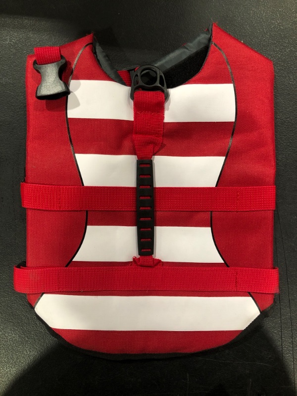 Photo 2 of (S) Dog Life Jacket Adjustable Rip-Stop Dog Life Vests for Water Safety pet Life Vest with Rescue Handle Safety Vest for Swimming Pool Beach Boating