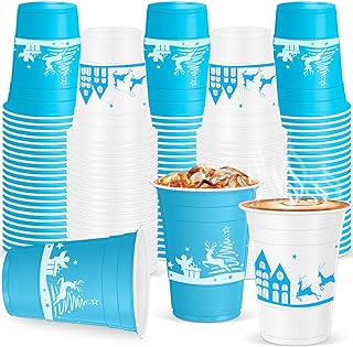 Photo 1 of 50 Pcs Christmas Party Cups Bulk Xmas Winter Holiday Plastic Cup Disposable Christmas Tree Elk Cup Christmas Holiday Drinking Cup for Christmas Winter Holiday Party Supplies(16 Oz, Winter Elk)