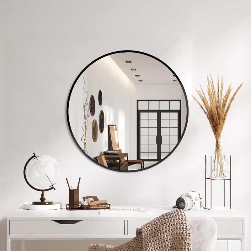 Photo 1 of 

Black Frame Mirror, Bathroom Mirrors for Wall,22'' Round Circle Mirror for Entryway Bedroom Vanity(22'',Black) 