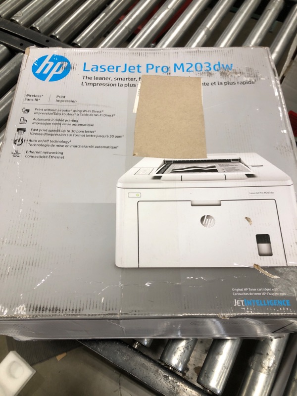 Photo 2 of HP LaserJet Pro M203dw Wireless Monochrome Printer with built-in Ethernet & 2-sided printing, works with Alexa (G3Q47A)