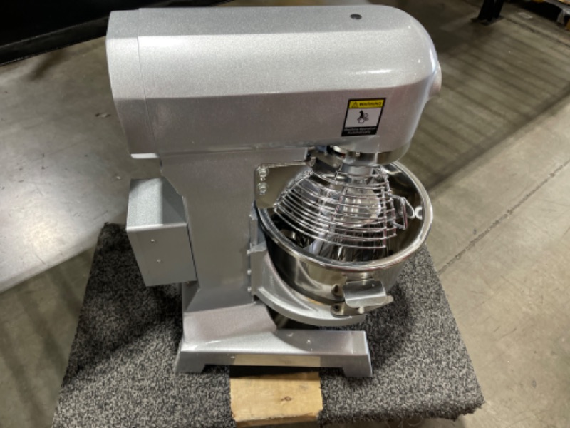 Photo 6 of *FOR PARTS* VEVOR Commercial Stand Mixer, 15Qt Stainless Steel Bowl, 500W Heavy Duty Electric Food Mixer with 3 Speeds Adjustable 113/184/341 RPM, Dough Hook Whisk Beater Included, Silver 