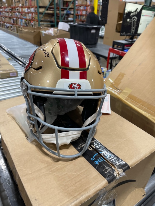 Photo 2 of Joe Montana San Francisco 49ers Signed Autograph Speedflex Full Size Helmet JSA