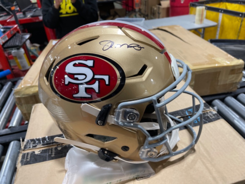 Photo 3 of Joe Montana San Francisco 49ers Signed Autograph Speedflex Full Size Helmet JSA