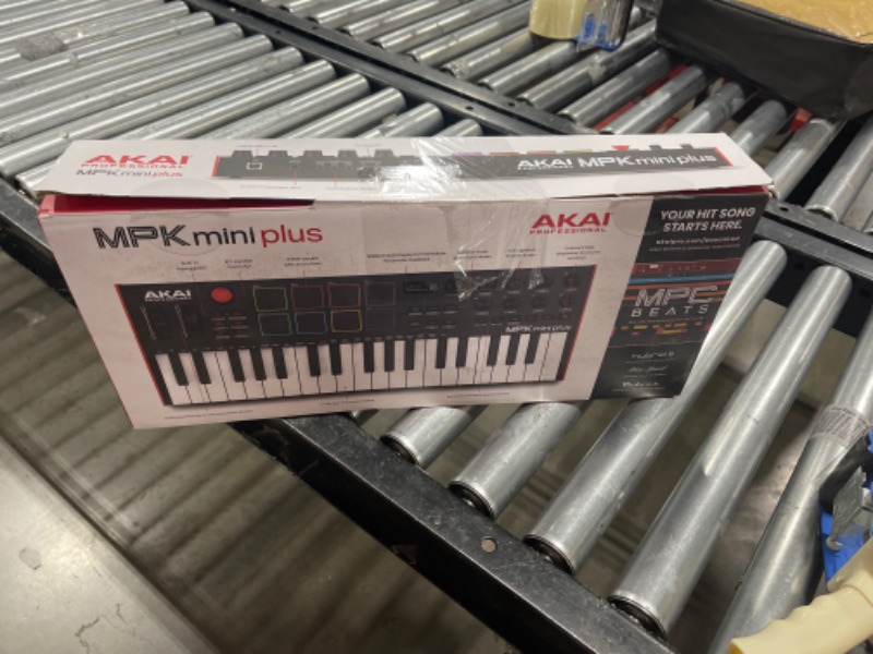 Photo 1 of Akai Professional MPK Mini Plus - USB MIDI Keyboard Controller with 37 Mini Keys, 8 MPC Pads, Sequencer & Focusrite Scarlett Solo 3rd Gen USB Audio Interface, for the Guitarist, Vocalist Plus MPK Mini + Audio Interface