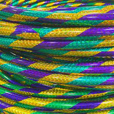 Photo 1 of 24" Hula Hoop - Purple, Green and Gold Glitter (Dozen)--- 12 pack
