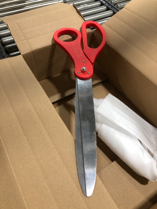 Photo 2 of 20" Red Scissors for Grand Opening – Red Giant Scissors 