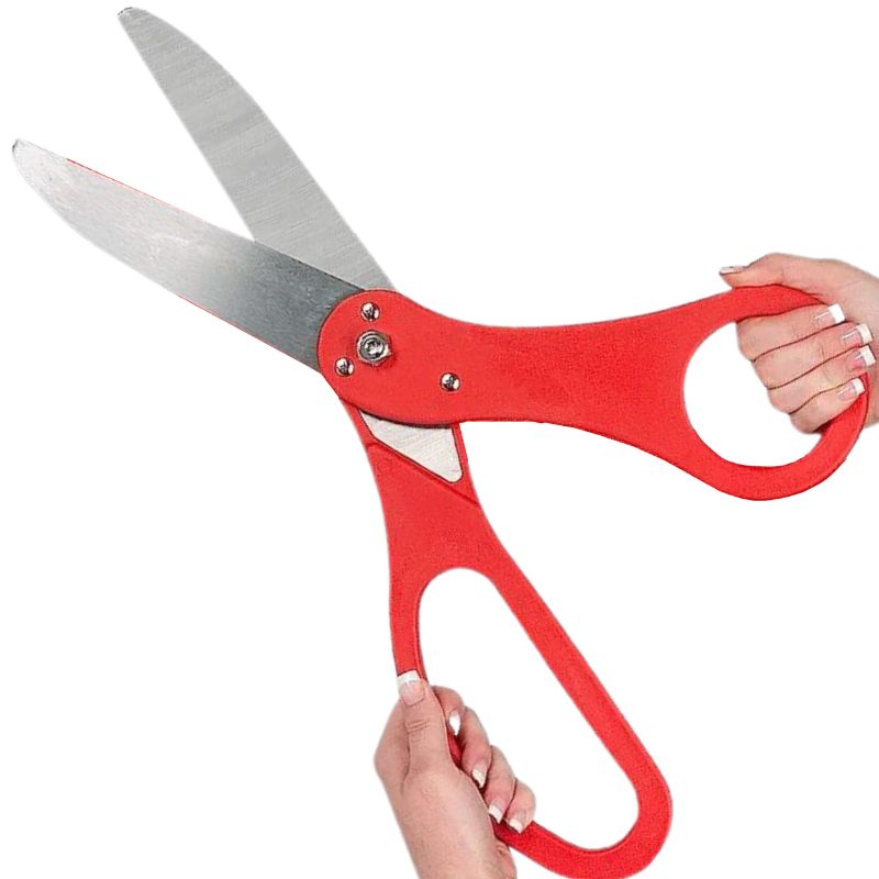 Photo 1 of 20" Red Scissors for Grand Opening – Red Giant Scissors 
