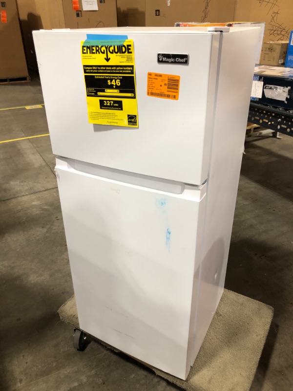 Photo 2 of 18.5 in. W, 4.5 cu. ft. 2-Door Mini Refrigerator, with Freezer in White
