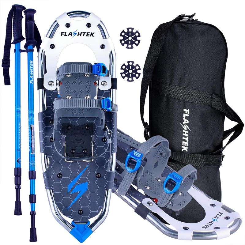 Photo 1 of 21/25/30 Inches Light Weight Snowshoes for Women Men Youth Kids, Aluminum Terrain Snow Shoes.
