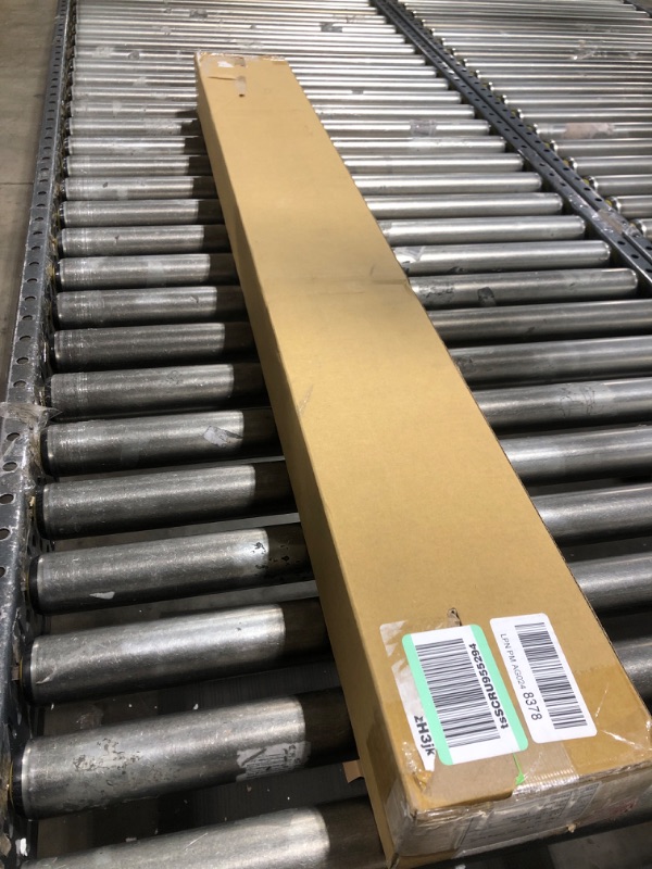 Photo 1 of GoDear Design Deluxe Adjustable Sliding Panel Track Blind 45.8"- 86" W x 96" H, Extendable 4-Rail Track, Vertical Blinds for Sliding Glass Doors, Shimmering Trimmable Shade, Semi-Sheer, Obsidian Obsidian 45.8"-86" W x 96"H