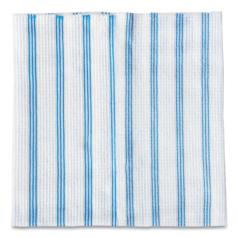 Photo 1 of 35pc pc Rubbermaid Disposable Microfiber Cleaning Cloths Blue/White Stripes, 12 x 12"