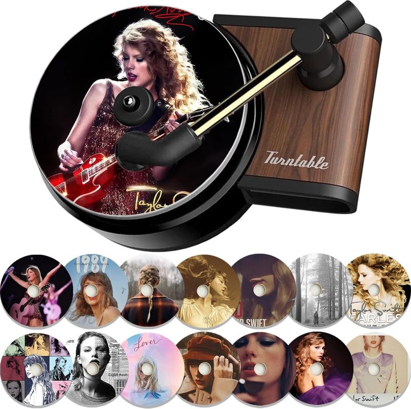 Photo 1 of 15PCS Taylor Car Air Fresheners Record Player Air Freshener Car Vent Clip for Women Album Cover Air Freshener Car Accessories For Music Swiftie Lover Gifts
