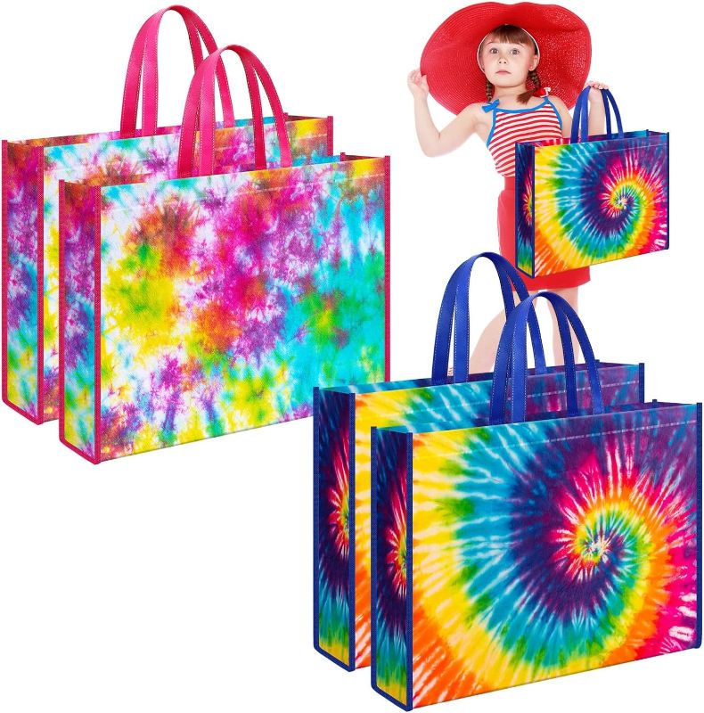 Photo 1 of 12 pcs Tie Dye Party Birthday Gift Bags 