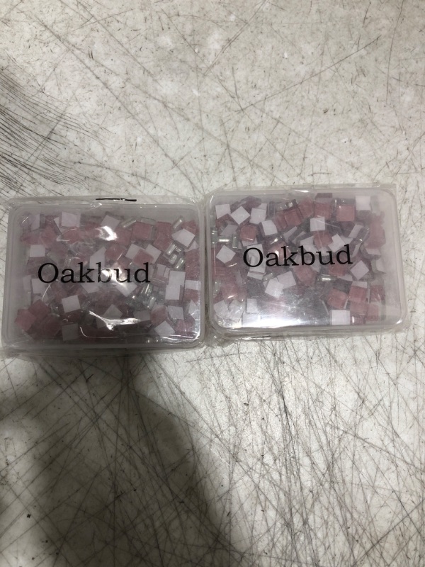 Photo 2 of  2 PACK -1x1 cm Glass Mosaics Pieces Stained Glass, Assorted Colors and Square Shapes, 200pcs/200g (Red Bean Paste) Red Bean Paste 200pcs/200g