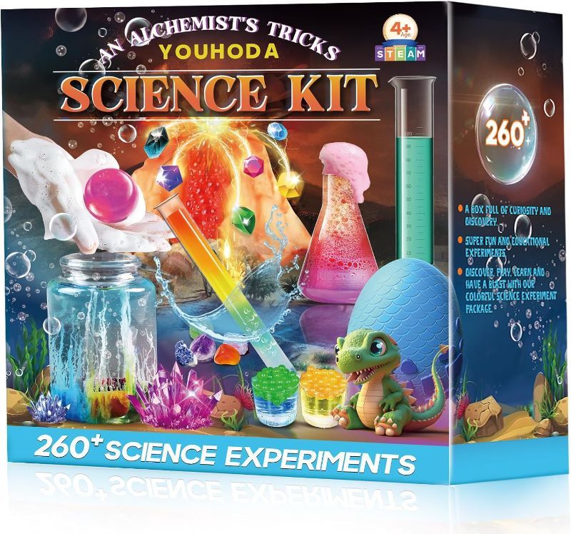 Photo 1 of 260+ Science Experiments - Over 120 pcs Science Kits for Kids Age 5-7-9-12, Boys Girls Pre School Chemistry Set & STEM Learning Educational Toys, Birthday Gifts Christmas Stocking Stuffers for Kids