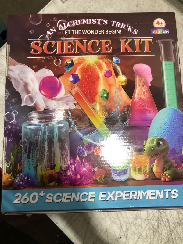 Photo 2 of 260+ Science Experiments - Over 120 pcs Science Kits for Kids Age 5-7-9-12, Boys Girls Pre School Chemistry Set & STEM Learning Educational Toys, Birthday Gifts Christmas Stocking Stuffers for Kids