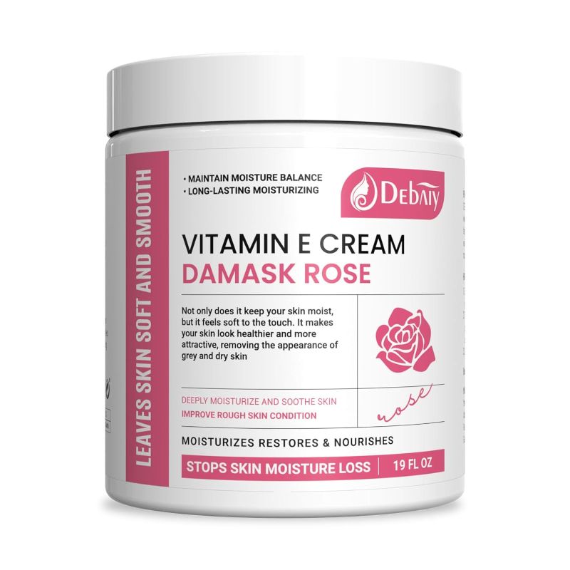 Photo 1 of DEBAIY Damascus Rose Vitamin E Hydration Cream - Gentle Moisturizer for Face and Body and Hand (19FL.OZ)

