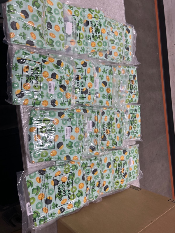 Photo 2 of BOX LOT OF 20 NEW ST. PATRICK'S DAY TABLECLOTHS
