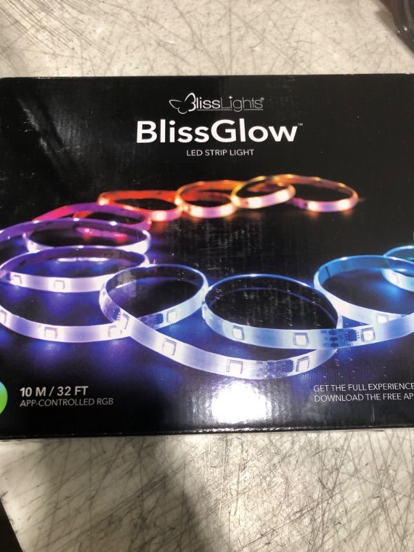 Photo 3 of BlissLights BlissGlow LED Strip Lights for Bedroom, Bluetooth App Control, 16 Million Colors, Segmented Customization and Music Sync Effects (32.8 ft)