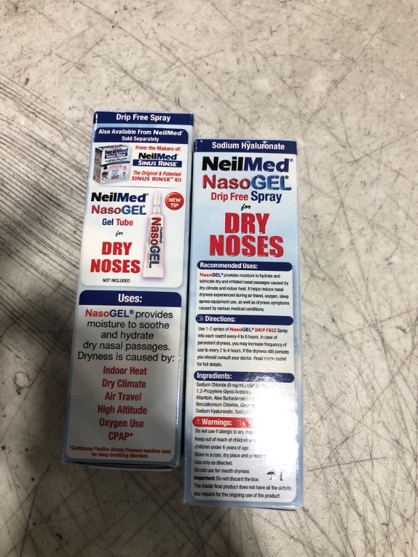 Photo 2 of 2 PACK -NasoGel Water Soluble Saline Nasal Gel Spray for Dry Noses by NeilMed - 1 fl.oz.- 30 ml