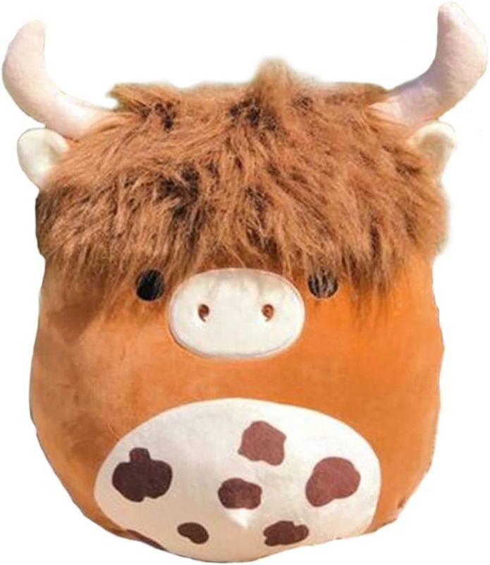 Photo 1 of 12'' Scottish Cow Plush Toy - Soft Stuffed Animal Pillow
