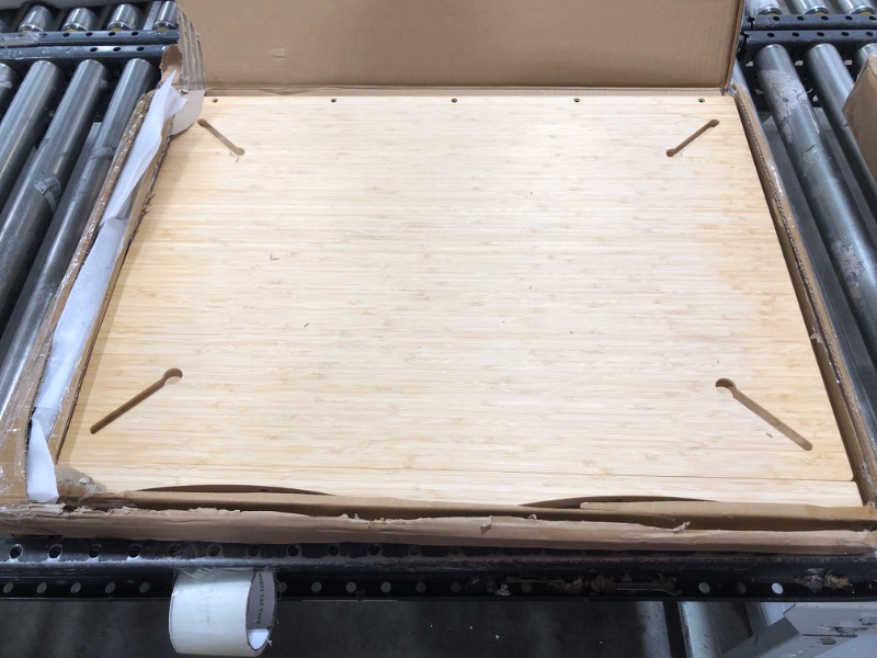 Photo 2 of YUHFERA Bamboo Stove Cover for Gas Stovetop - 29.5"L x 21.25"W Raised Cutting Board with Legs, Adjustable Cover for RV Stovetop, Cooktop Covers for Stove,Stove Top Covers for Gas Burners Bamboo Cover Board