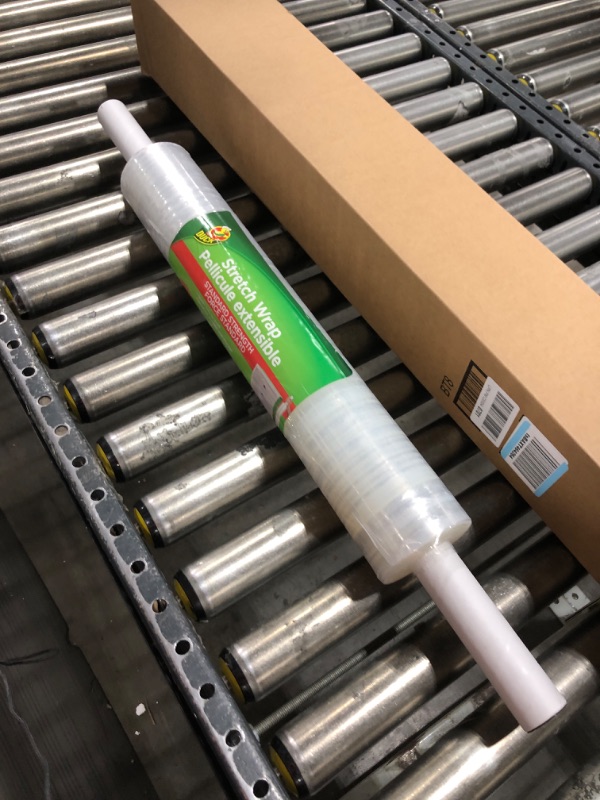 Photo 2 of Duck Brand Stretch Wrap with Handle, 20 Inch x 1000 Feet, Clear, Single Roll & Stretch Wrap Roll, Clear, 5 inches by 1000 feet, 1 Pack, 285849, White 20" Stretch Wrap 