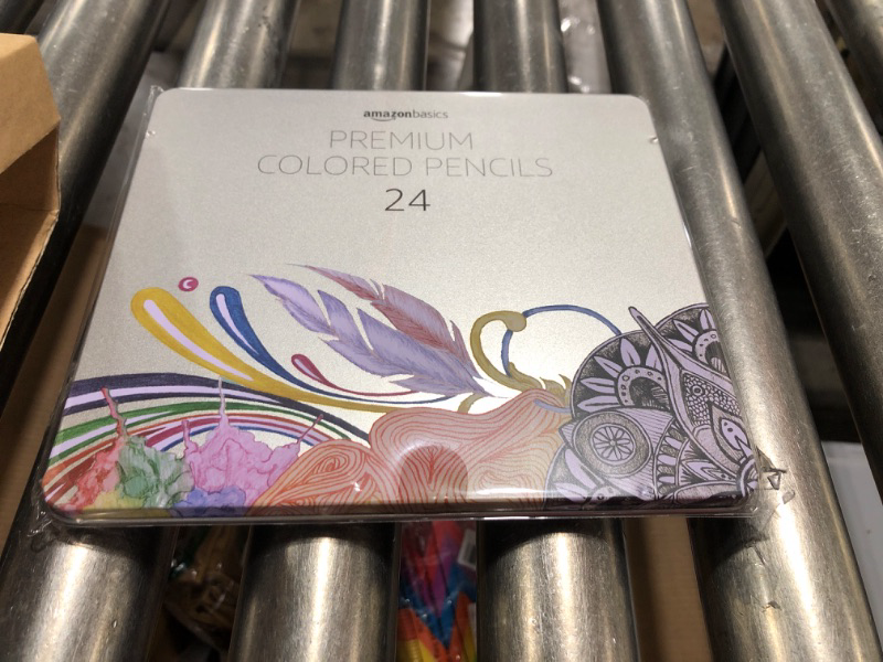 Photo 1 of Amazon Basics Premium Colored Pencils, Soft Core, 24 Count (Pack of 1) 24 Count (Pack of 1) Pencils