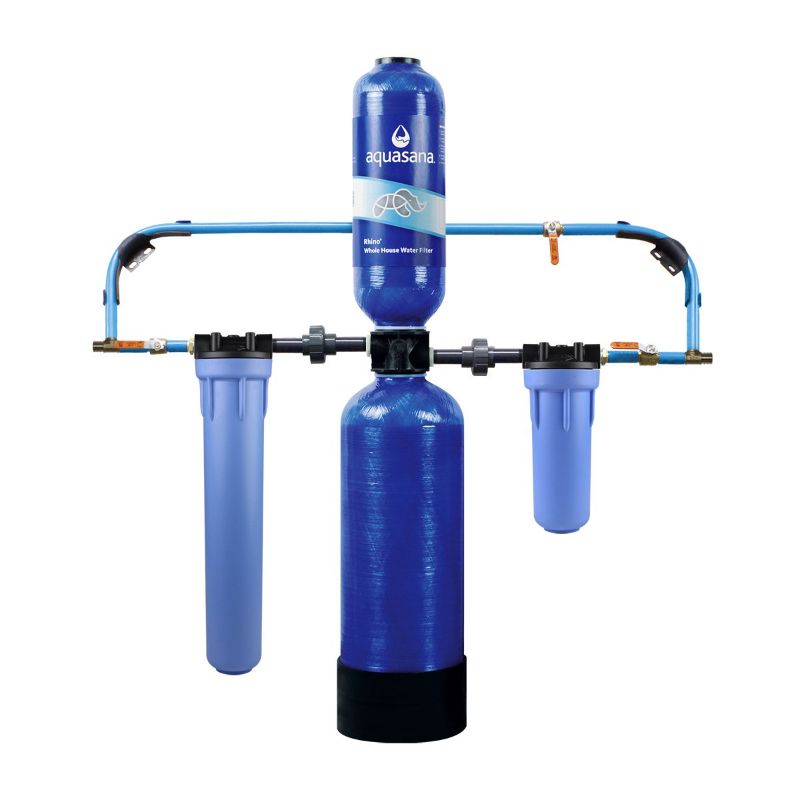 Photo 1 of Aquasana Whole House Water Filter System - Carbon & KDF Home Water Filtration - Filters Sediment & 97% Of Chlorine - 1,000,000 Gl - EQ-1000