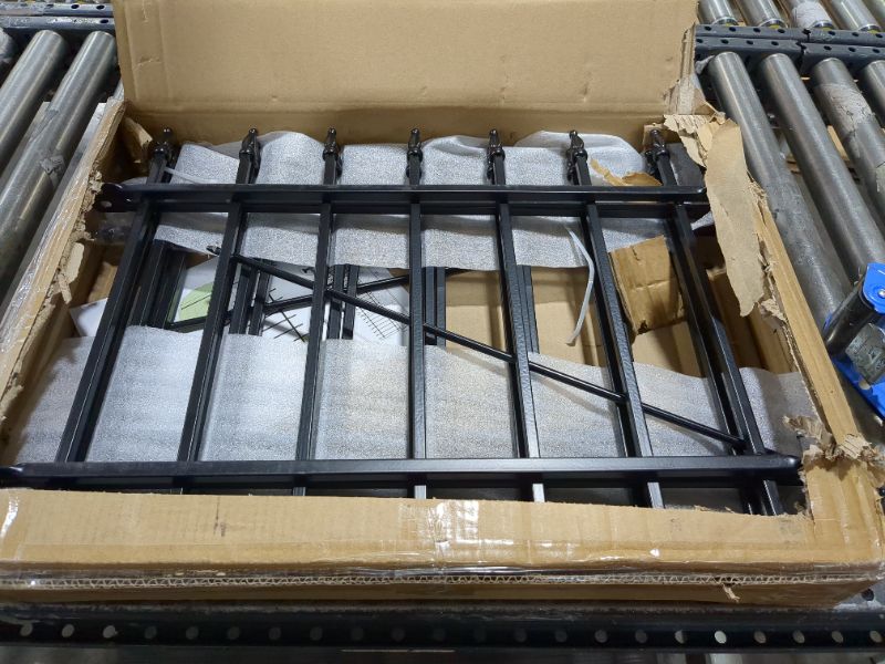 Photo 1 of Decorative Metal Garden Fence 18 in H x 10 ft L, Small Border Fence Roman Column Deco, Garden Fencing for Yard Flower Bed Lawn Landscape Outdoor, 5 Panels + 6 Stakes Black 18?Tall?5 Panels? Black