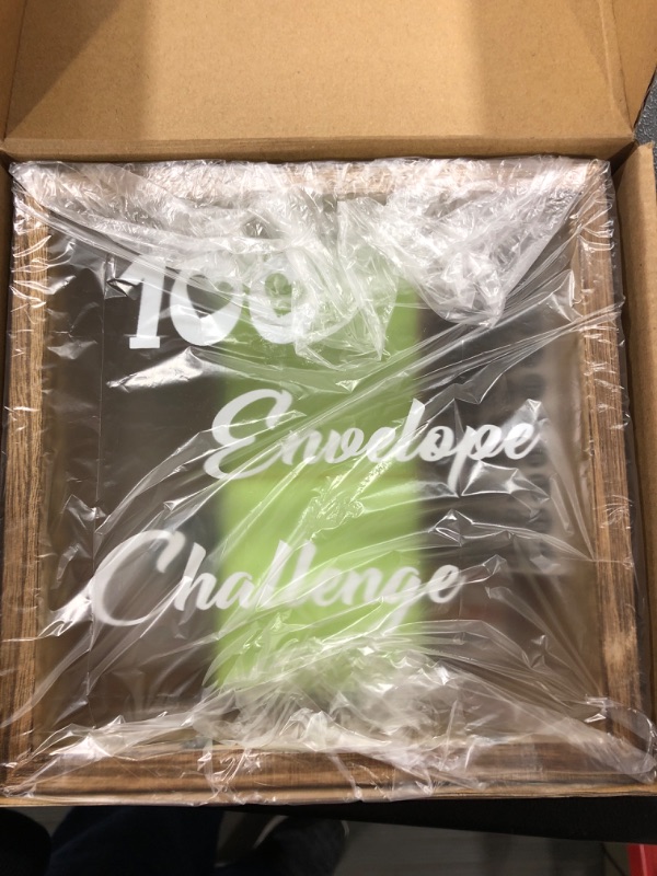Photo 2 of 100 Envelopes Money Saving Challenge Wooden Box, 100 Day 100 Envelope Challenge Kit, 5050 Dollar Savings Challenge Kit, Saving Money Challenge