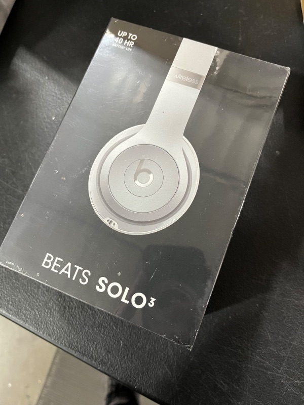 Photo 2 of Beats Solo3 Wireless On-Ear Headphones - Apple W1 Headphone Chip, Class 1 Bluetooth, 40 Hours of Listening Time, Built-in Microphone - Silver (Latest Model) Silver Solo3 Without AppleCare+ FACTORY SEALED BOX. OPENED FOR PICTURES. 