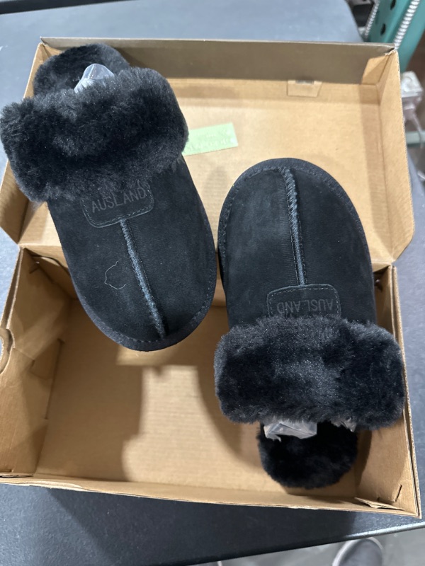 Photo 2 of Dearfoams Women's Fireside Sydney Shearling Fur Indoor/Outdoor Scuff Slipper with Wide Widths 5.5/6.5