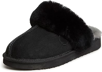 Photo 1 of Dearfoams Women's Fireside Sydney Shearling Fur Indoor/Outdoor Scuff Slipper with Wide Widths 5.5/6.5