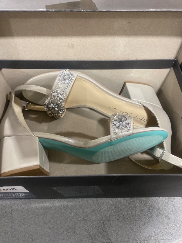 Photo 2 of Blue by Betsey Johnson Women's Sb-Mel Heeled Sandal 8.5 Wide Silver