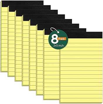 Photo 1 of 8 Pack Small Note Pads 3x5 In, College Ruled Notepads Server Note Pads, Micro Perforated Small Pocket Size Notebook Mini Writing Pads Memo Pads of Lined Paper Notepad Narrow Ruled Scratch Pads
