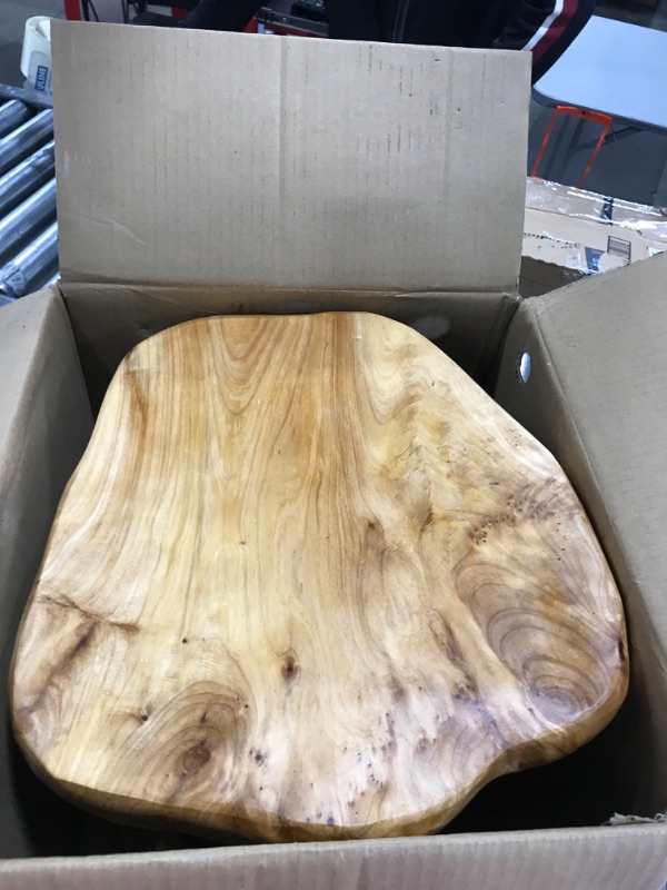 Photo 2 of WELLAND Tree Stump Stool Live Edge, Natural Edge Side Table, Plant Stand, Nightstand, Mushroom Stool 14" Tall ---- STOCK PHOTO FOR REFERENCE ONLY --- BASE OF STOOL IS DIFFERENT