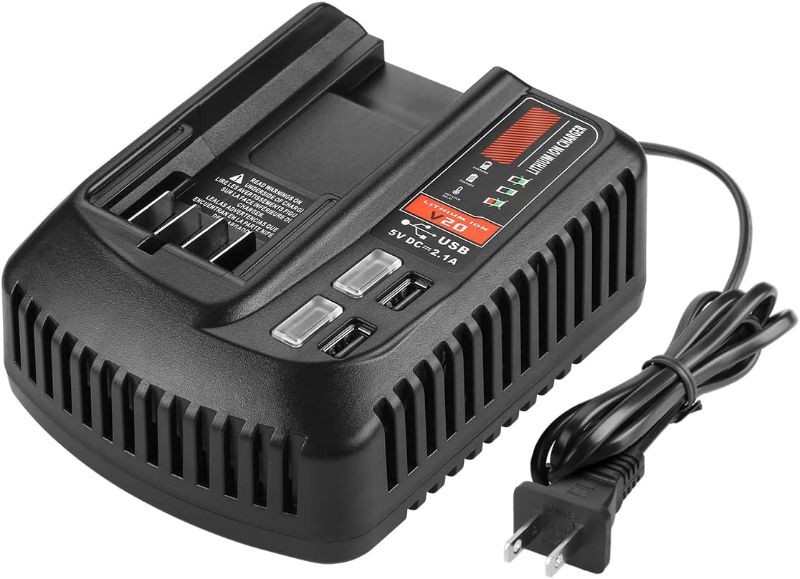 Photo 1 of 20V Fast Charger CMCB104 for Craftsman V20 Lithium Battery CMCB204 CMCB202 CMCB201 CMCB209 CMCB205 CMCB100 CMCB101 Replacement for Craftsman 20V Battery Charger 