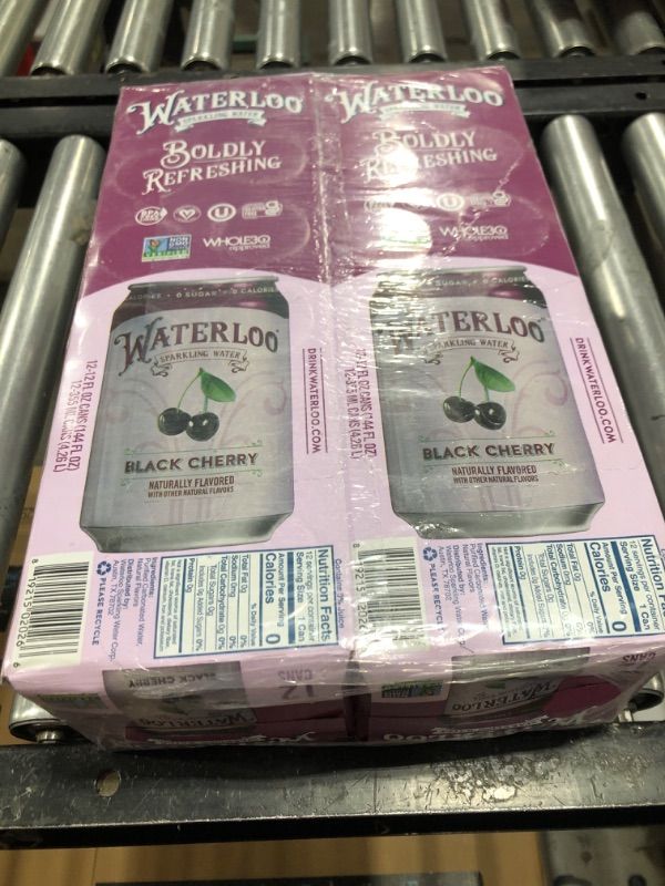 Photo 1 of 2PKWaterloo Sparkling Water, Black Cherry Naturally Flavored, 12 Fl Oz Cans, Pack of 12 | Zero Calories | Zero Sugar or Artificial Sweeteners | Zero Sodium2/24/24