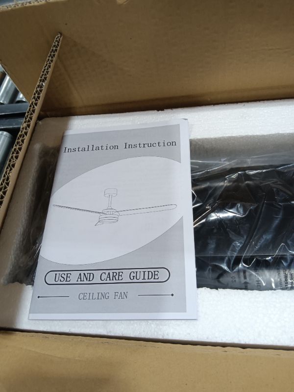 Photo 1 of 60 Inch Ceiling Fans with LED Lights and Remote,3 Blades Dimmable 3000K-6000K Led Ceiling Fan, Matte Black Quiet Reversible Modern Ceiling Fan for Bedroom, Living Room,Kitchen and Outdoor
