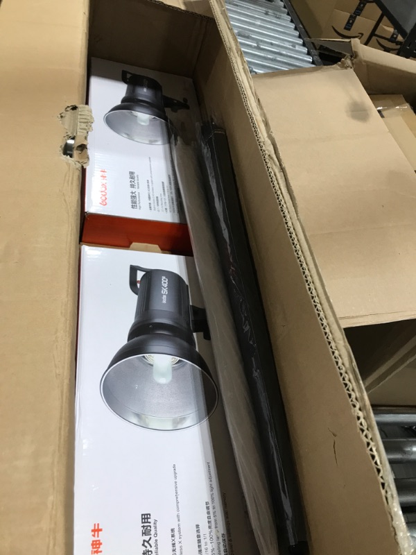 Photo 1 of Godox 2* SK400ii 800Ws Studio Strobe Flash Lighting Kit:2 Pack SK400II Monolight with Bowens Mount for Photography and Studio Video Shooting with Light Stand,Softbox,Umbrella,Reflector,Barn Door...