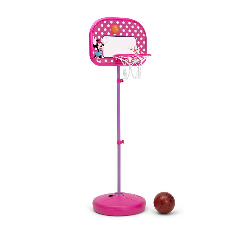 Photo 1 of Disney Minnie Mouse Basketball Hoop Set for Kids, Pink
