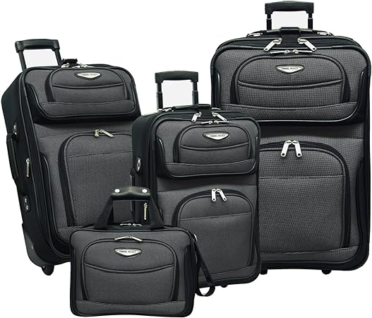 Photo 1 of Travel Select Amsterdam Expandable Rolling Upright Luggage, Gray, 4-Piece Set