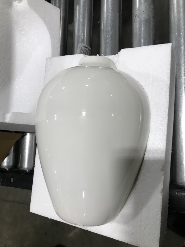 Photo 2 of 10 Inch Porcelain Vase - White Ceramic Vase, White Vases for Decor, Decorative Vase, Ceramic Vases for Home Decor, Farmhouse Vase, Large White Vase for Pampas Grass, Modern Vase
