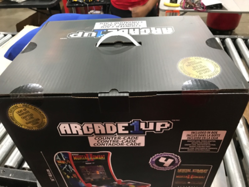Photo 1 of Arcade 1Up Mortal Kombat 2 Player Countercade - Electronic Games;
**FACTORY SEALED,HAD TO OPEN TO TEST.**