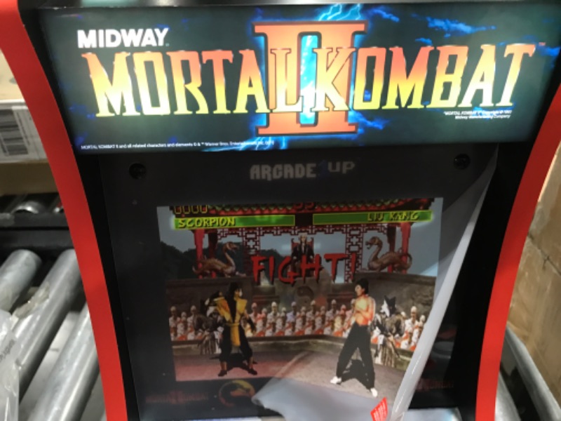 Photo 1 of Arcade 1Up Mortal Kombat 2 Player Countercade - Electronic Games;
**FACTORY SEALED,HAD TO OPEN TO TEST.**